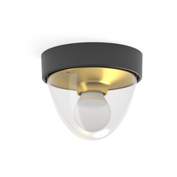 Nowodvorski Lampa sufitowa z czujnikiem ruchu czarno złota NOOK SENSOR 7975