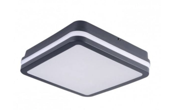 Plafoniera kwadrat Led 18W 4000K czujnik ruchu IP54 antracyt