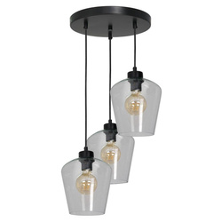 Szklana Lampa wisząca SANTIAGO CLEAR 3xE27