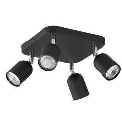 TOP LAMPA SUFITOWA 4 PŁ CZARNY/CHROM