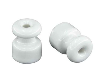 Uchwyt ceramiczny biały do przewodów skręcanych 0,75mm2 i 1,5mm2