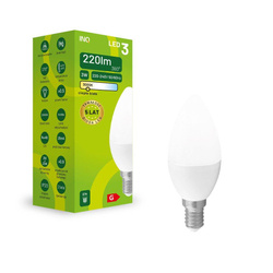 Żarówka LED C37 E14 3W 220lm 3000K INQ