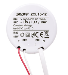 Zasilacz do LED dopuszkowy 12V 15W Skoff - ZOL15-12 IP44