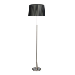 dera lampa podłogowa satyna 1x60w E27 abażur czarny