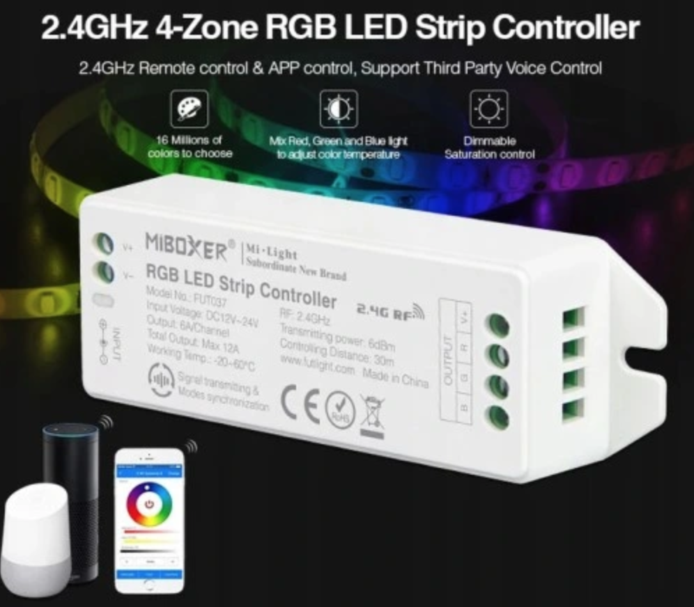 Kontroler Sterownik Rgb Ciemniacz Rf V A Fut M Ledison Com Pl