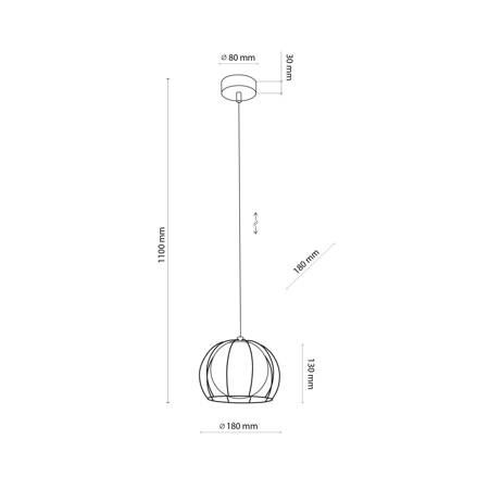 BENIAMIN LAMPA WISZĄCA 1PŁ