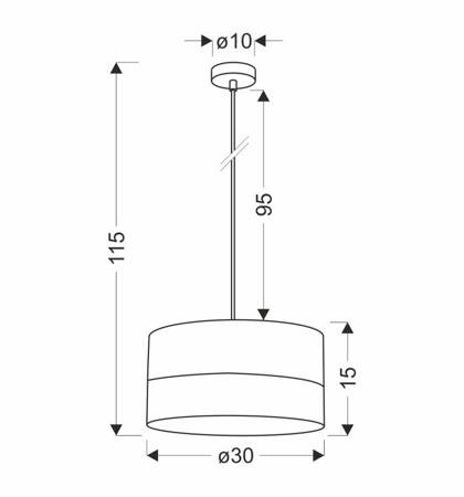 Bianco lampa wisząca biały 1x40W E27 