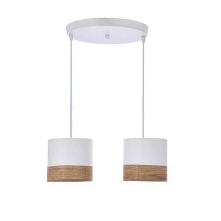 Bianco lampa wisząca biały talerz 2x40W E27 