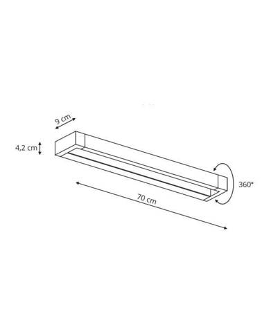 Cargo kinkiet ruchomy biały IP44 LP-1173/1W 20W WH