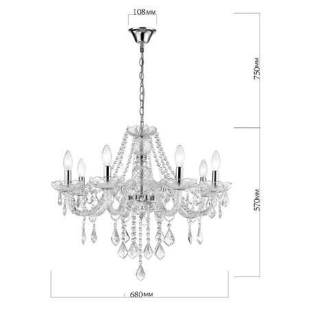 Cristallo 8 lampa wisząca LP-2940/8P