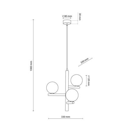 ESTERA WOOD LAMPA WISZĄCA 3 PŁ