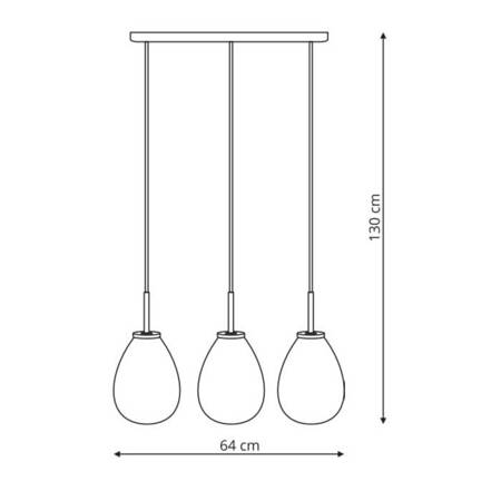 Fondi 3 linia lampa wisząca LP-1214/3L