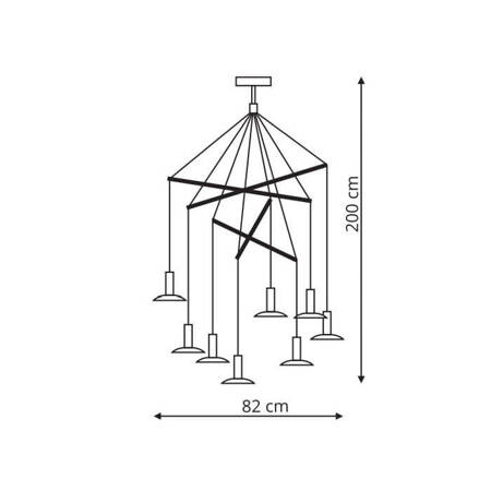 HAT lampa wisząca biała LP-1661/8P WH