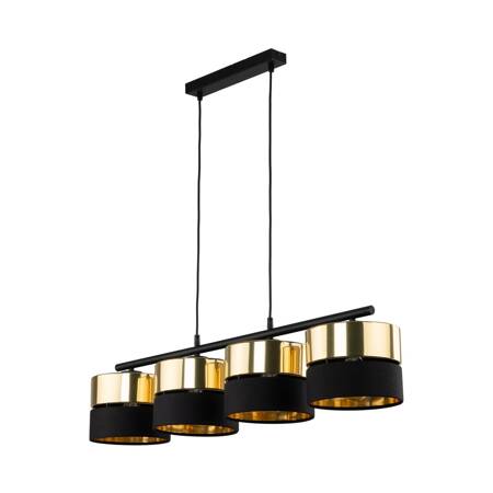 HILTON BLACK/GOLD LAMPA WISZĄCA 4 PŁ