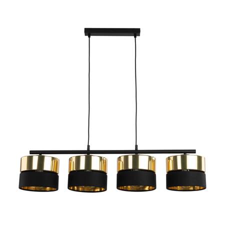 HILTON BLACK/GOLD LAMPA WISZĄCA 4 PŁ