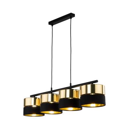 HILTON BLACK/GOLD LAMPA WISZĄCA 4 PŁ