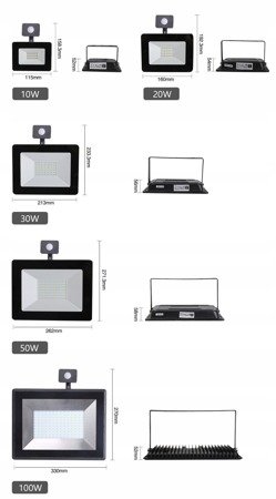 Halogen LED 30W z Czujnikiem ruchu naświetlacz 4000K