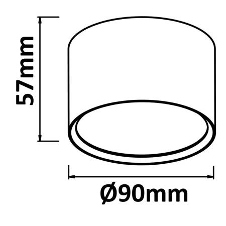 Kendal oprawa natynkowa czarna LP-6331/1SM BK