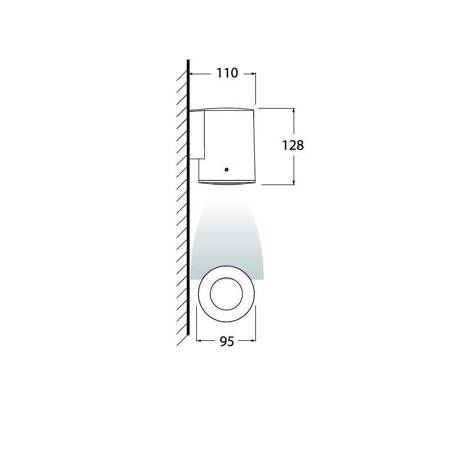 Kinkiet FRANCA 90-1L czarny Y GU10 LED 3,5W 4000K