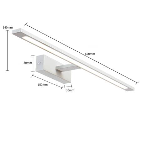 Kinkiet Isla duży CCT 1xLED biały IP44 GS-LWB-20W WH CCT