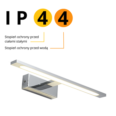 Kinkiet Isla średni CCT 1xLED chrom IP44 GS-LWB-12W CH CCT