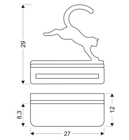 Kinkiet LED 5W dla dziecka czarny kot skaczący Cat Candellux 21-75635