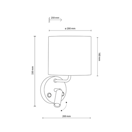 Kinkiet RICHI White/Silver 1xE27+1xG9