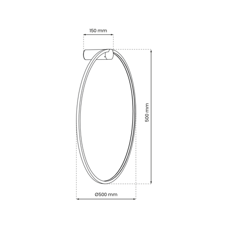 Kinkiet Saturno Black 25W LED