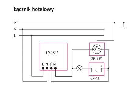 Łącznik hotelowy z podświetleniem pomarańczowym Ospel Sonata Ecru