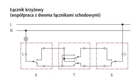 Łącznik krzyżowy Ospel Sonata Ecru