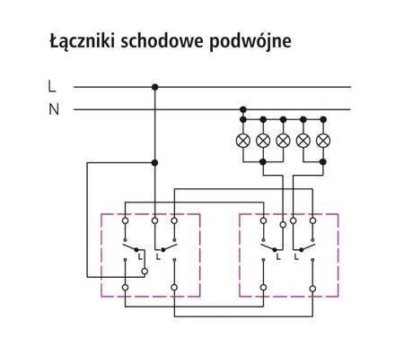 Łącznik podwójny schodowy Ospel Sonata Ecru