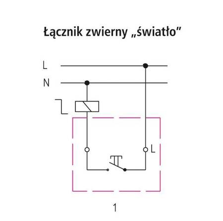 Łącznik zwierny "światło" Ospel Sonata Biała