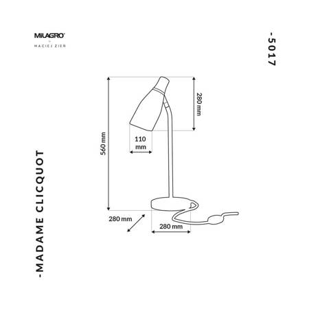 Lampa Biurkowa MADAME CLICQUOT 1xE27