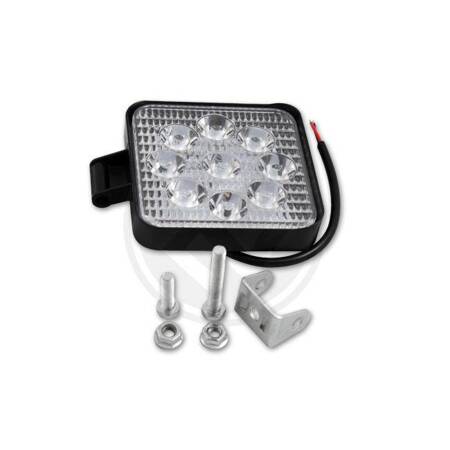 Lampa LED Robocza 10-30V 27W 9LED kwadratowa WR