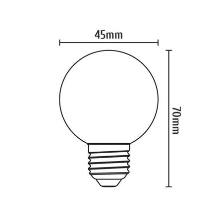 Lampa LED kolor GREEN  E27 2W