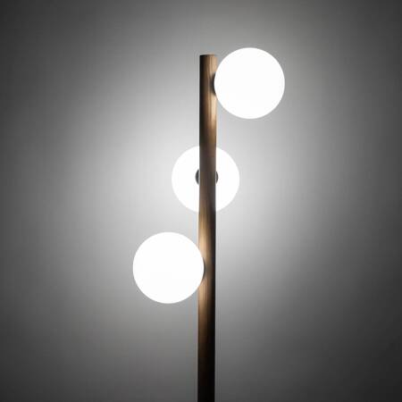 Lampa Podłogowa Stojąca ESTERA WOOD Orzech 3xG9