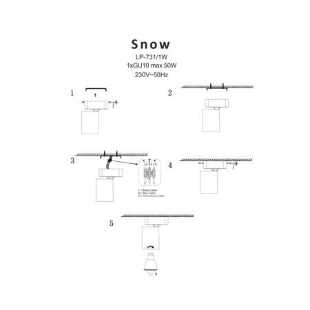 Lampa Spot Snow 1xGU10 złota