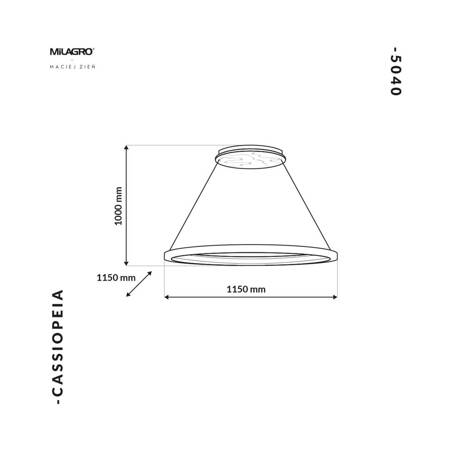 Lampa Wisząca CASSIOPEIA 14W LED biało złota