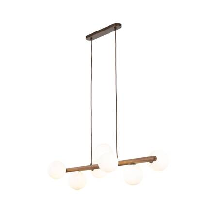 Lampa Wisząca ESTERA WOOD Orzech 7xG9