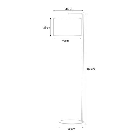 Lampa podłogowa K-4333 z serii SIMONE WHITE