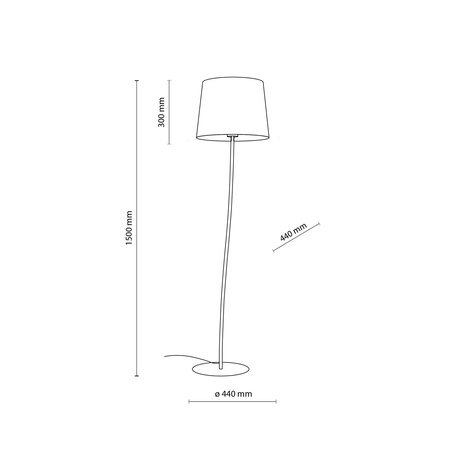 Lampa podłogowa NICOLA ORANGE 1xE27