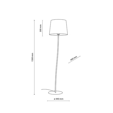 Lampa podłogowa NICOLA YELLOW 1xE27