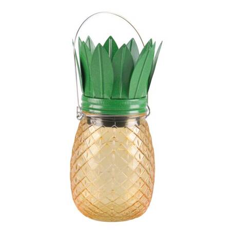 Lampa solarna Led ANANAS słoik szkło