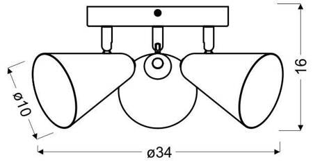 Lampa sufitowa Amor 98-68828 plafon E14 żółty