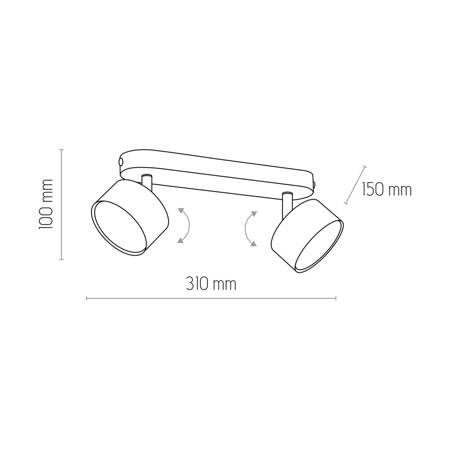 Lampa sufitowa CLARK Black 2xGX53