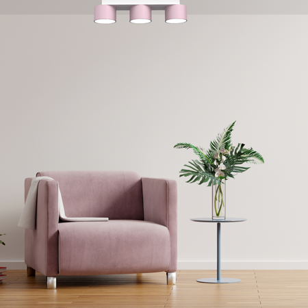 Lampa sufitowa DIXIE Pink/White  3xGX53 różowa