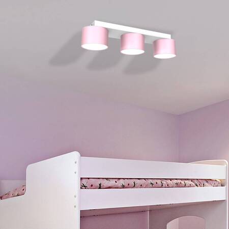 Lampa sufitowa DIXIE Pink/White  3xGX53 różowa