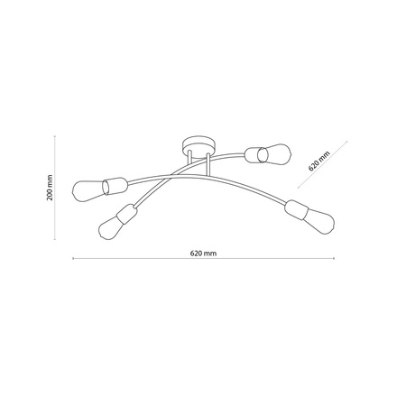 Lampa sufitowa HELIX GOLD  4xE27