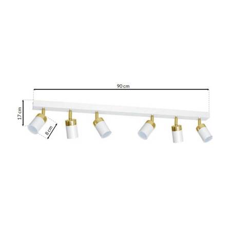 Lampa sufitowa JOKER WHITE/GOLD 6xGU10