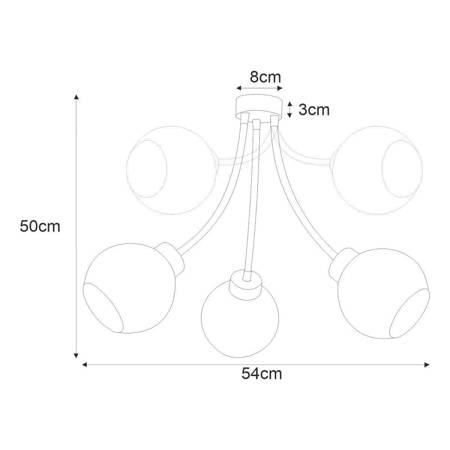 Lampa sufitowa K-1583 z serii MELO